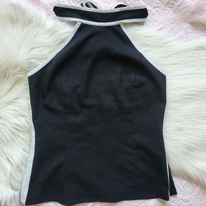 XOXO Black & White Halter Tank Top size small